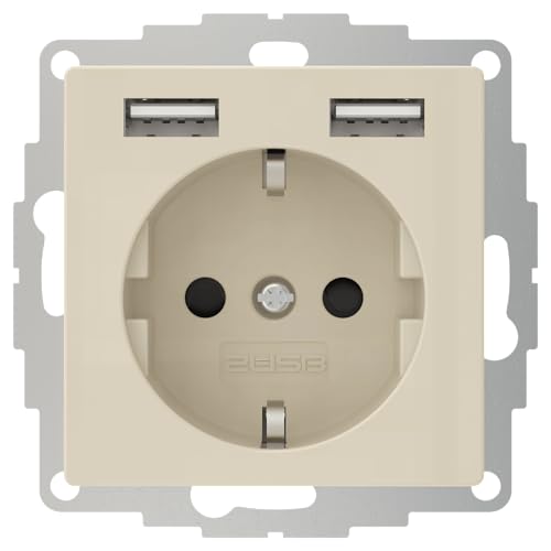 2USB inchargePRO USB AA Steckdose 12W 2.4A Glänzend Creme von 2USB