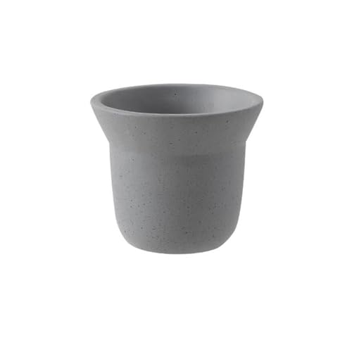 2WFYJNITP Dekorativ Runder Blumentopf aus gesprenkeltem Zement mit Drainagelöchern, Tisch-Pflanztopf for Balkon, Wohnzimmer, Küche, Pflanzbehälter (3 Farben) für Zimmerpflanzen(Grigio) von 2WFYJNITP