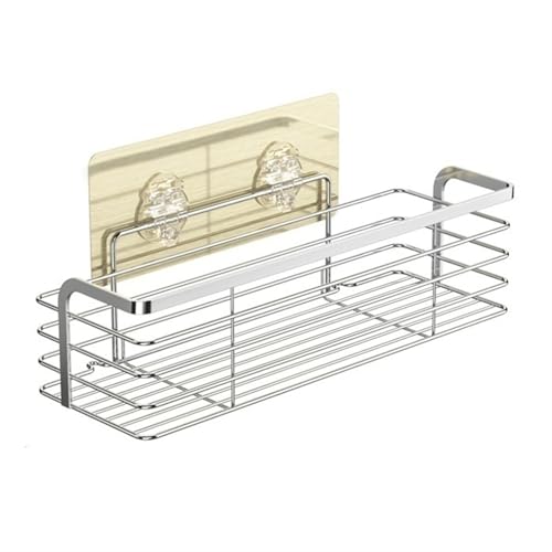 2WFYJNITP Küche Selbstklebende Duschablage, verdickter Dusch-Organizer aus Edelstahl for die Innendusche, Duschregale aus Metall ohne Bohren for das Badezimmer für Duschgel(Silver) von 2WFYJNITP