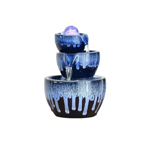 Entspannende Ornamente Feng Shui for Wohnzimmer, Büroeingang, Couchtisch, kleiner Keramikbrunnen mit Zirkulation, Wasserfunktion kleiner Tisch Entspannende Ornamente Feng Shui for Wohnzimmer, Büroeingang, Couchtisch, kleiner Keramikbrunnen mit Zirkulation, Wasserfunktion kleiner Tisch von 2WFYJNITP