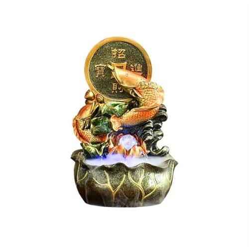 Entspannender Wasserbrunnen für das Büro, der Reichtum anzieht, um Feng Shui zu verbessern, Ornamente für Couchtische, Wohnzimmer, kleiner Schreibtisch Entspannender Wasserbrunnen für das Büro, der Reichtum anzieht, um Feng Shui zu verbessern, Ornamente für Couchtische, Wohnzimmer, kleiner Schreibtisch von 2WFYJNITP