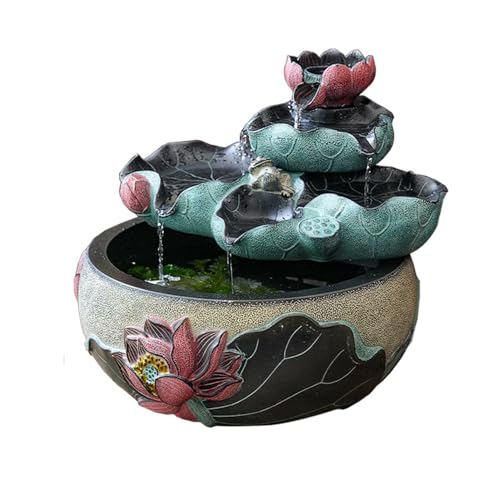 Entspannung Entspannung Kreisen Wasserfall Brunnen Desktop Multi-Space Dekor für Zuhause und Büro Einzug Geschenk von 2WFYJNITP