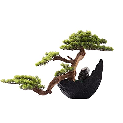 Kunstpflanze Künstlicher Bonsai-Baum for den Innenbereich, simuliertes Grün, Bonsai-Holz, dekorativer Bonsai mit Harz-Blumentopf for Zuhause, Büro, Schreibtischdekoration für Fensterbank Kunstpflanze Künstlicher Bonsai-Baum for den Innenbereich, simuliertes Grün, Bonsai-Holz, dekorativer Bonsai mit Harz-Blumentopf for Zuhause, Büro, Schreibtischdekoration für Fensterbank von 2WFYJNITP