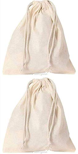 2er Set Baumwollbeutel mit Kordelzug ca. 30x25cm, Stoffbeutel Aufbewahrung Tasche, Beutel zum Bemalen und Bastel von Bartl 2er Set Baumwollbeutel mit Kordelzug ca. 30x25cm, Stoffbeutel Aufbewahrung Tasche, Beutel zum Bemalen und Bastel von Bartl von 2er Set