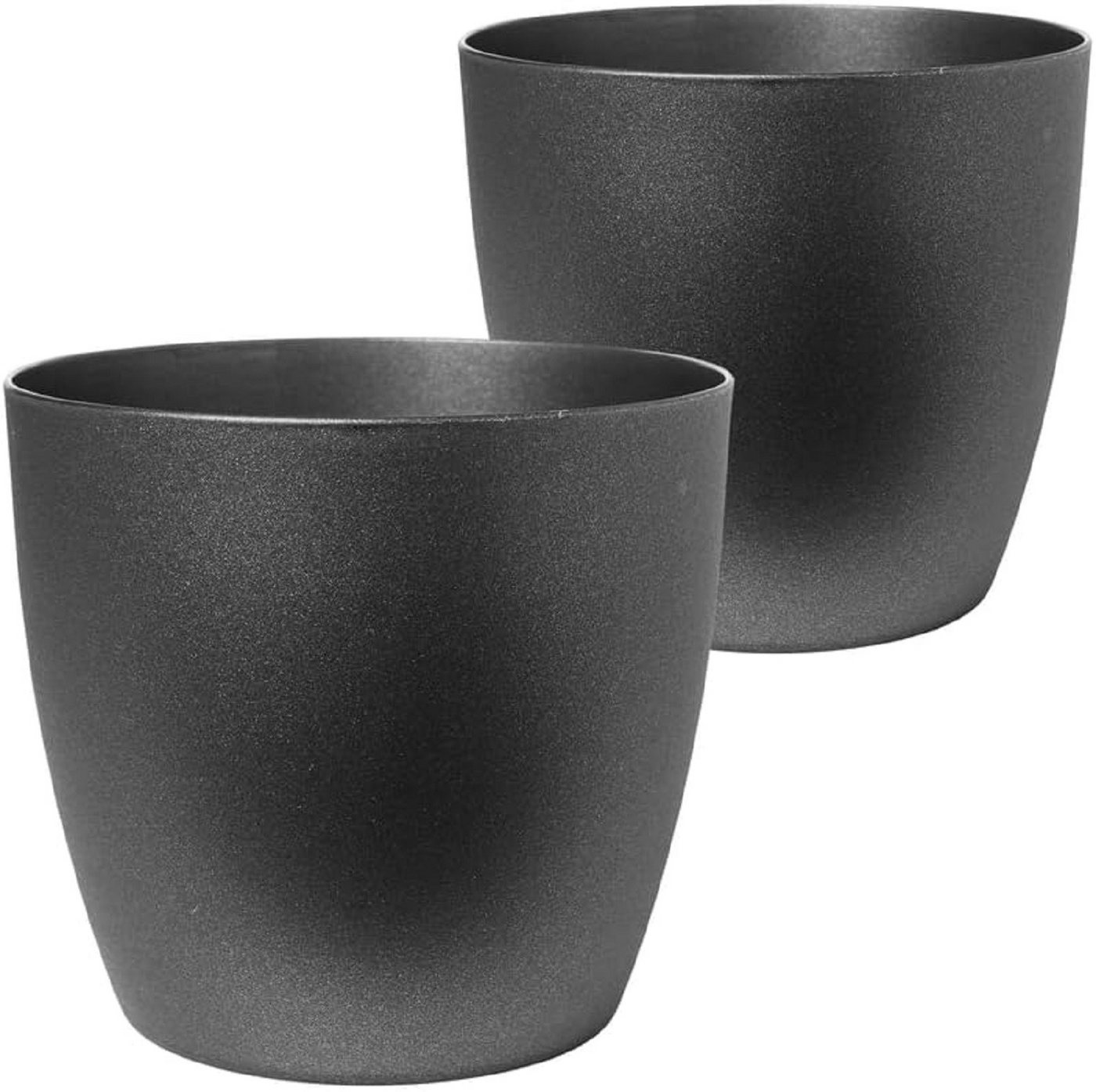 2friends Übertopf Blumentopf Set, 2er Pack - 30cm in Anthrazit, Perfekt für Gartenenthusiasten von 2friends