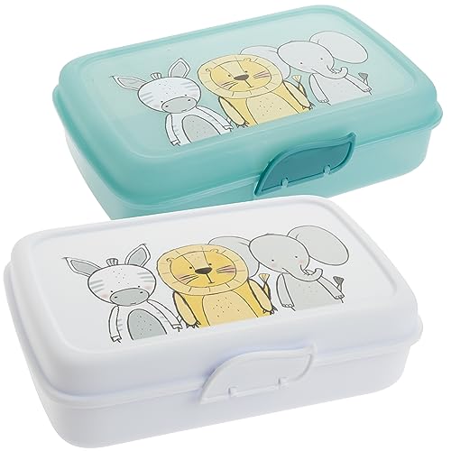 Brotdose Kinder mit Fächern 2er Set, Lunchbox Kinder mit Trennfächern und Clickverschluss, Bento Box Kinder Brotzeitbox, 100% Recyclebar Frühstücksbox ohne BPA, Weiß/Mint, Model: 3friends Brotdose Kinder mit Fächern 2er Set, Lunchbox Kinder mit Trennfächern und Clickverschluss, Bento Box Kinder Brotzeitbox, 100% Recyclebar Frühstücksbox ohne BPA, Weiß/Mint, Model: 3friends von 2friends