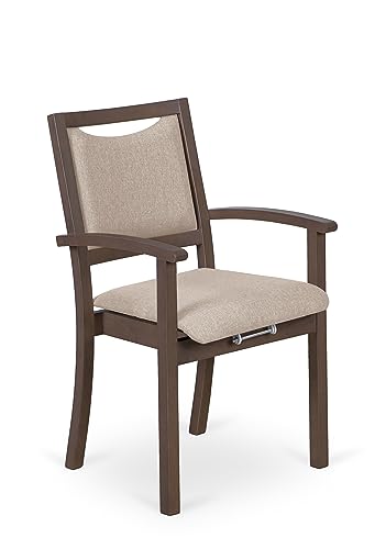 2liftu | Stuhl für Senioren | Hilfsstuhl zum Aufstehen | Hilfs-Armlehnstuhl zum Aufstehen (Ash Brown/Beige) von 2liftu