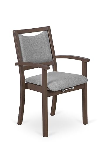 2liftu | Stuhl für Senioren | Hilfsstuhl zum Aufstehen | Hilfs-Armlehnstuhl zum Aufstehen (Ash Brown/Grey) von 2liftu