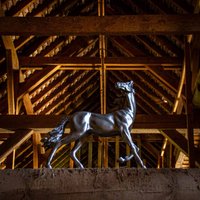 Skulptur Statue Pferd Platin Silber Groß Deko von 2loveCheval