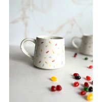 Frühlings-Keramik-Tasse, L-Kaffee-Tasse, Truhe-Liebhaber-Geschenk, Pastellfarben von 2ndstop