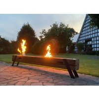 Terrassenfeuer Feuerbalken Feuerstelle Feuer von 2ndwoodDE
