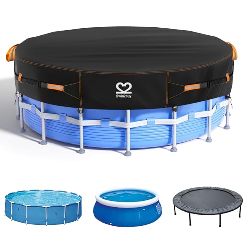 3.0 m Runde Poolabdeckung Plane, Solar-Poolabdeckungen für oberirdische Pools Heavy Duty 500D Reißfest Wasserdicht UV-Schutz Winter Schwimmbecken Abdeckung mit Winddicht Gel-Beschichtung Riemen 3.0 m Runde Poolabdeckung Plane, Solar-Poolabdeckungen für oberirdische Pools Heavy Duty 500D Reißfest Wasserdicht UV-Schutz Winter Schwimmbecken Abdeckung mit Winddicht Gel-Beschichtung Riemen von 2win2buy