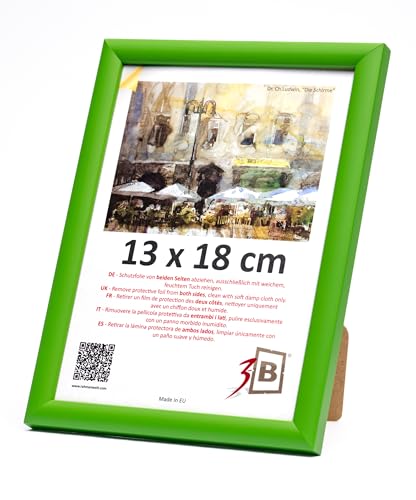 3-B Bilderrahmen MAUI - Grün - 13x18 - Holzrahmen, Fotorahmen, Portraitrahmen mit Acrylglas 3-B Bilderrahmen MAUI - Grün - 13x18 - Holzrahmen, Fotorahmen, Portraitrahmen mit Acrylglas von 3-B