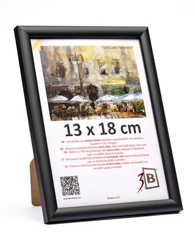 3-B Bilderrahmen MAUI - Schwarz - 13x18 - Holzrahmen, Fotorahmen, Portraitrahmen mit Acrylglas 3-B Bilderrahmen MAUI - Schwarz - 13x18 - Holzrahmen, Fotorahmen, Portraitrahmen mit Acrylglas von 3-B
