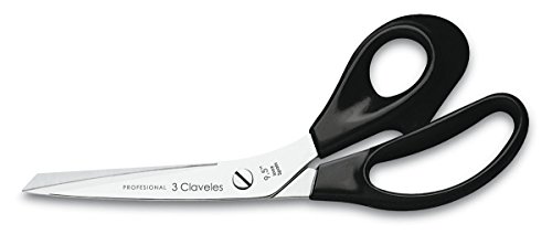 3 CLAVELES TIJERA CORTADORA INOX M.Nylon 9.5" E 3C 00124, Edelstahl, Negro, 28.18x9.58x2.08 cm von 3 Claveles