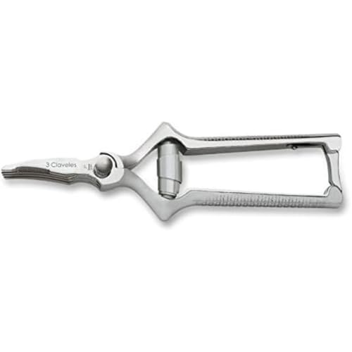3 CLAVELES Masticador CURVO INOX 7" E 3C 00433, Rostfreier Edelstahl, Gris, 1.25 picometer von 3 Claveles