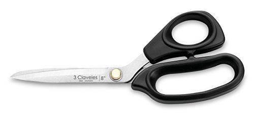 3 CLAVELES TIJERA Varios USOS Profesional INOX 8" B 3C 00104, Edelstahl, Negro von 3 Claveles