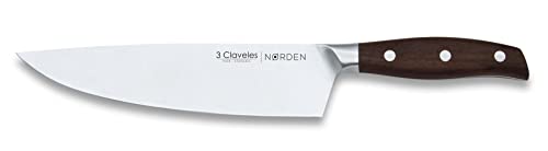 3 Claveles Nørden Kochmesser, geschmiedet, 20 cm, Edelstahl, Griff aus Eichenholz von 3 Claveles