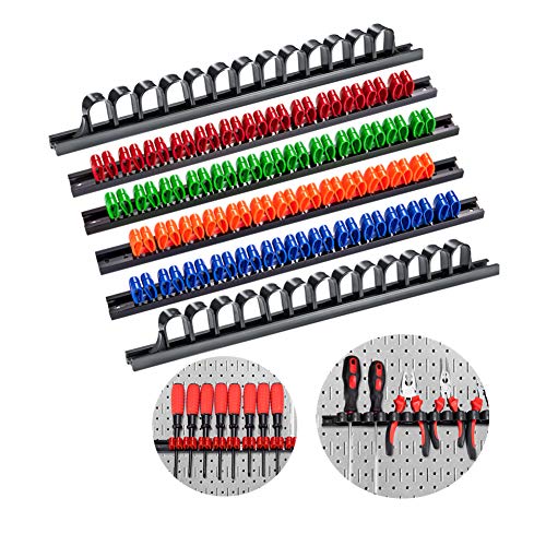 3-H Schraubendreher Halter, 6 Stück Schraubenzieher Halterung, Schraubendreher Halterung Wand für Ringschlüssel Handwerkzeug von 3-H