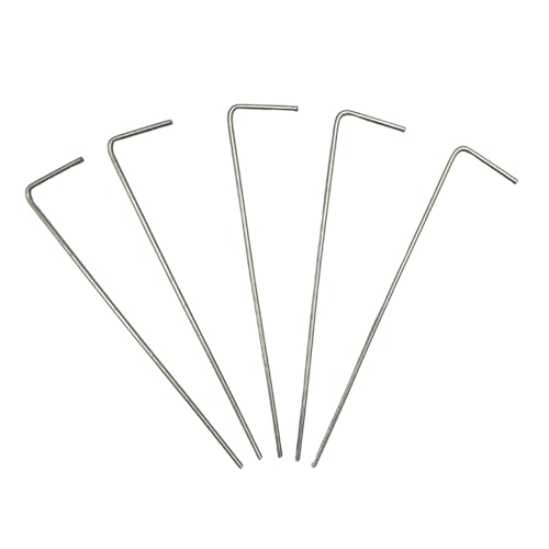 3 PAGEN® Silberne Erdspieße zu Befestigung von Planen, Gartennetzen oder Vliese – vielseitig einsetzbar – rostfrei Dank verzinktem Stahl – langlebig und robust – Heringe zum Fixieren von 3 Pagen