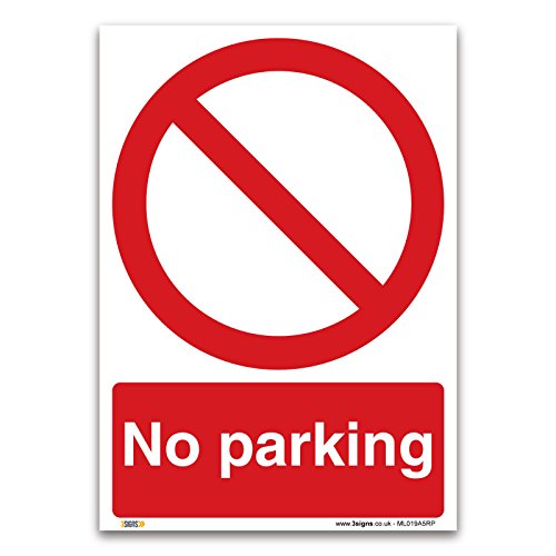 Schild mit Aufschrift "No Parking", A5, 1 mm, starrer Kunststoff, Hinweisschild für Verbotssicherheit Schild mit Aufschrift "No Parking", A5, 1 mm, starrer Kunststoff, Hinweisschild für Verbotssicherheit von 3 Signs