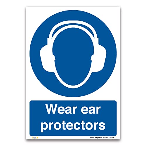 Wear Ear Protector-Schild, A4, 297 x 210 mm, PVC-Hartkunststoff, PSA, Gesundheits- und Sicherheitsschilder Wear Ear Protector-Schild, A4, 297 x 210 mm, PVC-Hartkunststoff, PSA, Gesundheits- und Sicherheitsschilder von 3 Signs