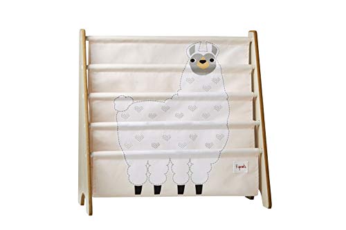 3 Sprouts - Bücherregal Kinderzimmer Holz - Montessori Bücherregal für Kinder - Lama von 3 Sprouts