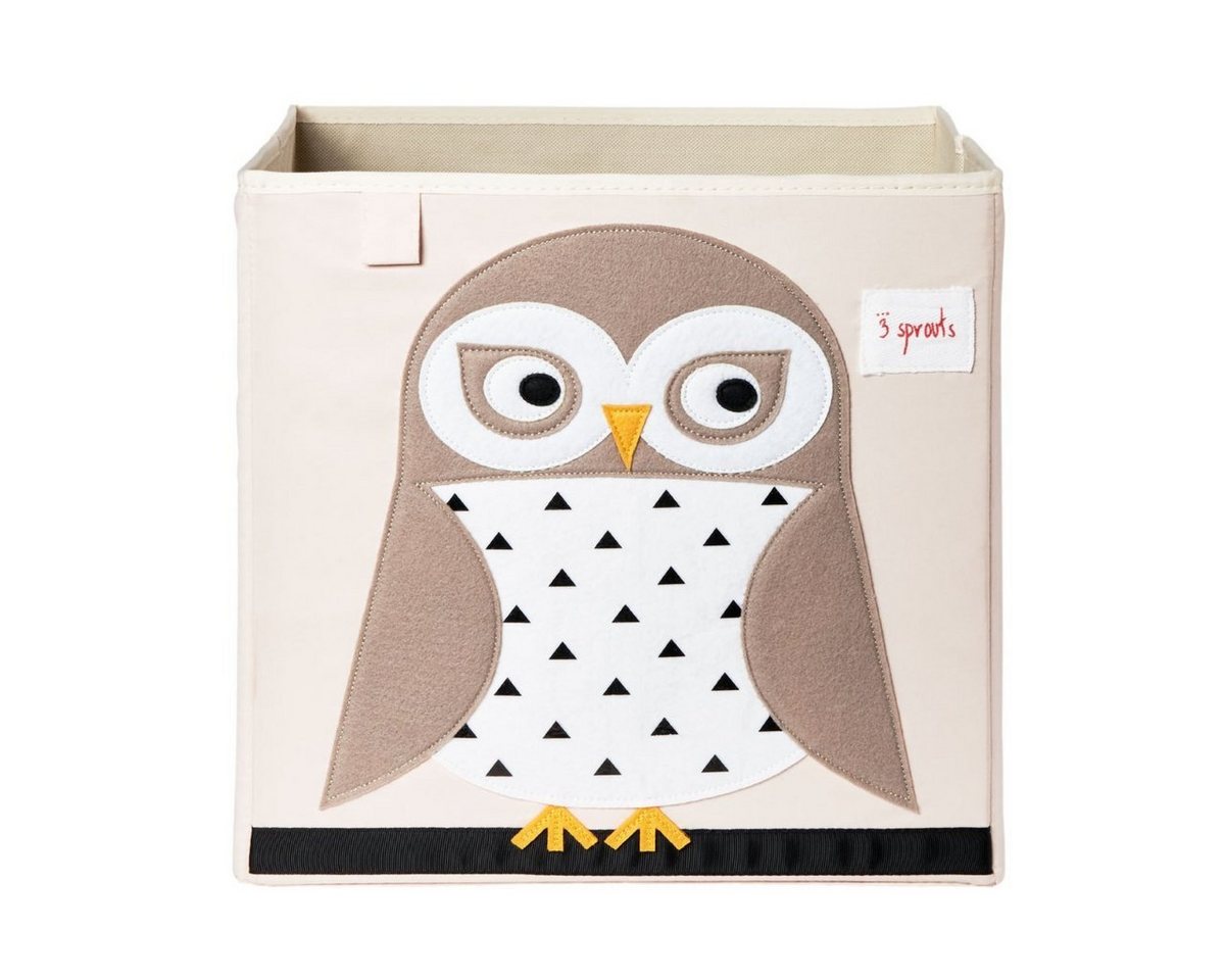 3 Sprouts Aufbewahrungsbox für Spielzeug, Kuscheltiere und Co mit Tiermotiv 33 x33 x 33 cm von 3 Sprouts