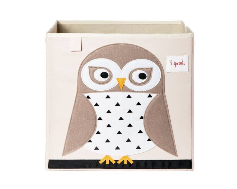 3 Sprouts Aufbewahrungsbox für Spielzeug, Kuscheltiere und Co mit Tiermotiv 33 x33 x 33 cm von 3 Sprouts