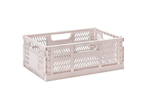 3 Sprouts - Klappboxen Faltbar Stabil - Große, Stapelbare und Robuste Aufbewahrungslösung für Zuhause und Auto - Rosa von 3 Sprouts