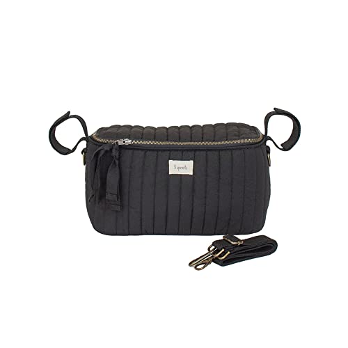 3 Sprouts - Kinderwagen Organizer - Tasche für Kinderwagen und Buggy - Kinderwagentasche - Stroller Bag - Schwarz von 3 Sprouts