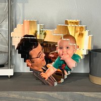 Herzförmige Personalisierte Ziegel Fotografie - Puzzles Eltern/Großeltern Liebe Puzzle von 319CUSTOMS