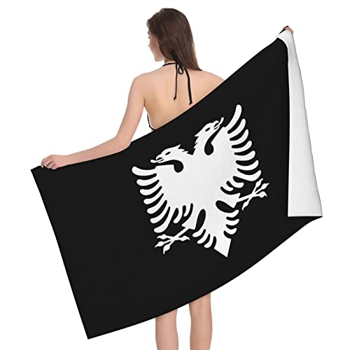 321 Schwimmhandtücher 80X130cm Flagge Von Albanien Strandtuch One Size Saunatuch Mikrofaser Badehandtuch Für Sauna, Outdoor, Picknick von 321