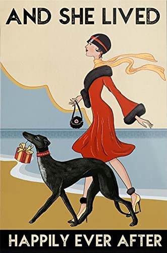 Deko Schild Geschenk-Whippet-Liebhaber Und Sie Lebte Glücklich Bis Ans Ende Ihres Kaffees Türschild Personalisierte Bade Wand Dekoration Für Garten Geschenke Haus,20X30Cm Deko Schild Geschenk-Whippet-Liebhaber Und Sie Lebte Glücklich Bis Ans Ende Ihres Kaffees Türschild Personalisierte Bade Wand Dekoration Für Garten Geschenke Haus,20X30Cm von 321