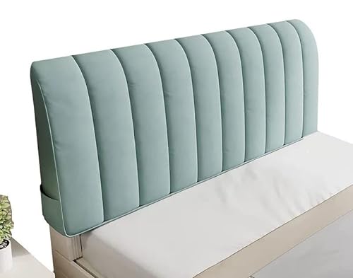 Bettkopfabdeckung Verdicken Gesteppt Kopfteilbezug Protektor Einfarbiges Design Bett Kopfteil Bezug 150/180 cm Grau, Dehnbar, Waschbar, Abnehmbar, Für Schlafzimmer (Color : B, Size : 140cm) von 3265412