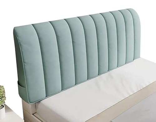 Bettkopfabdeckung Verdicken Gesteppt Kopfteilbezug Protektor Einfarbiges Design Bett Kopfteil Bezug 150/180 cm Grau, Dehnbar, Waschbar, Abnehmbar, Für Schlafzimmer (Color : B, Size : 150cm) von 3265412