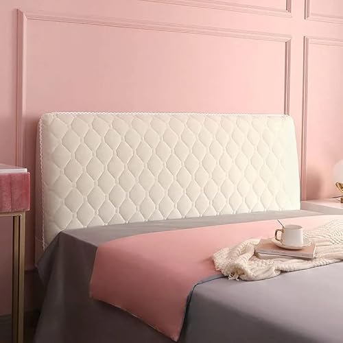 Bettkopfabdeckung Verdicken Gesteppt Kopfteilbezug Protektor Einfarbiges Design Bett Kopfteil Bezug 150/180 cm Grau, Dehnbar, Waschbar, Abnehmbar, Für Schlafzimmer (Color : H, Size : 160cm) von 3265412