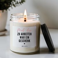Geschenk Abschied Ruhestand Duftkerze Mit Spruch Aus Sojawachs Geschenkidee Arbeitskollegen Abschiedsgeschenk von 339scents