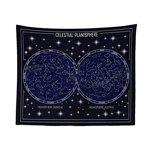 351 Wandteppich Himmelskarte Sternenkarte Groß Tischdecke Waschbar Wand Teppich Weiches Trippy Tapestry, Für Picknick, Wohnzimmer, Schlafzimmer, 130x150cm 351 Wandteppich Himmelskarte Sternenkarte Groß Tischdecke Waschbar Wand Teppich Weiches Trippy Tapestry, Für Picknick, Wohnzimmer, Schlafzimmer, 130x150cm von 351