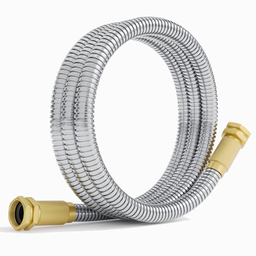 360 GADGET Gartenschlauch, kurzer Wasserleiter, Metallschlauch, 3 m, mit weiblicher zu weiblicher Armatur, flexibel, robuste Schlauchverlängerung für Outdoor-Schlauchtrommel/Luftentfeuchter/Wohnmobil, von 360 GADGET