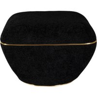 360 Living Hocker Contessa 110 schwarz gold B/H/T: ca. 60x42,5x60 cm von 360 Living