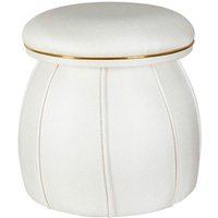 360 Living Hocker Corin 120 elfenbein gold H/D: ca. 51,5x51,5 cm von 360 Living