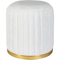 360 Living Hocker Doric 110 weiß gold H/D: ca. 46x43 cm von 360 Living