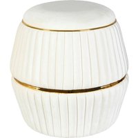 360 Living Hocker Doric 200 elfenbein gold H/D: ca. 53x51,5 cm von 360 Living