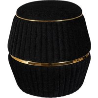 360 Living Hocker Doric 210 schwarz gold H/D: ca. 53x51,5 cm von 360 Living