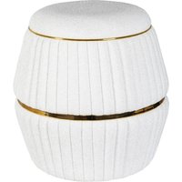 360 Living Hocker Doric 210 weiß gold H/D: ca. 53x51,5 cm von 360 Living