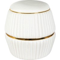 360 Living Hocker Doric 220 elfenbein gold H/D: ca. 53x51,5 cm von 360 Living