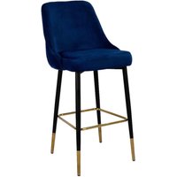 Barhocker Mojo 101 blau Microfaser B/H/T: ca. 53x110x57 cm von 360 Living