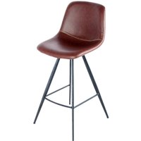 Barhocker Samantha 300 2er dunkelbraun Kunstleder B/H/T: ca. 47,5x102x56,5 cm von 360 Living