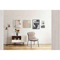 Stuhl Brady 200 beige hellbraun Kunstleder Kunstleder B/H/T: ca. 54x84x64 cm von 360 Living